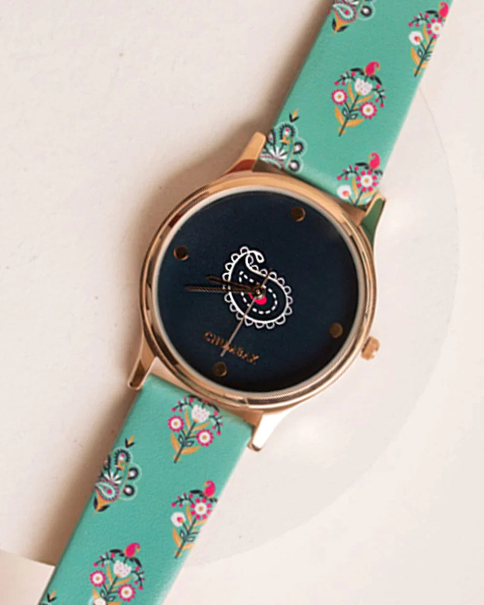 Women s Teal By Paisley Garden Wrist Watch Chumbak Trendia