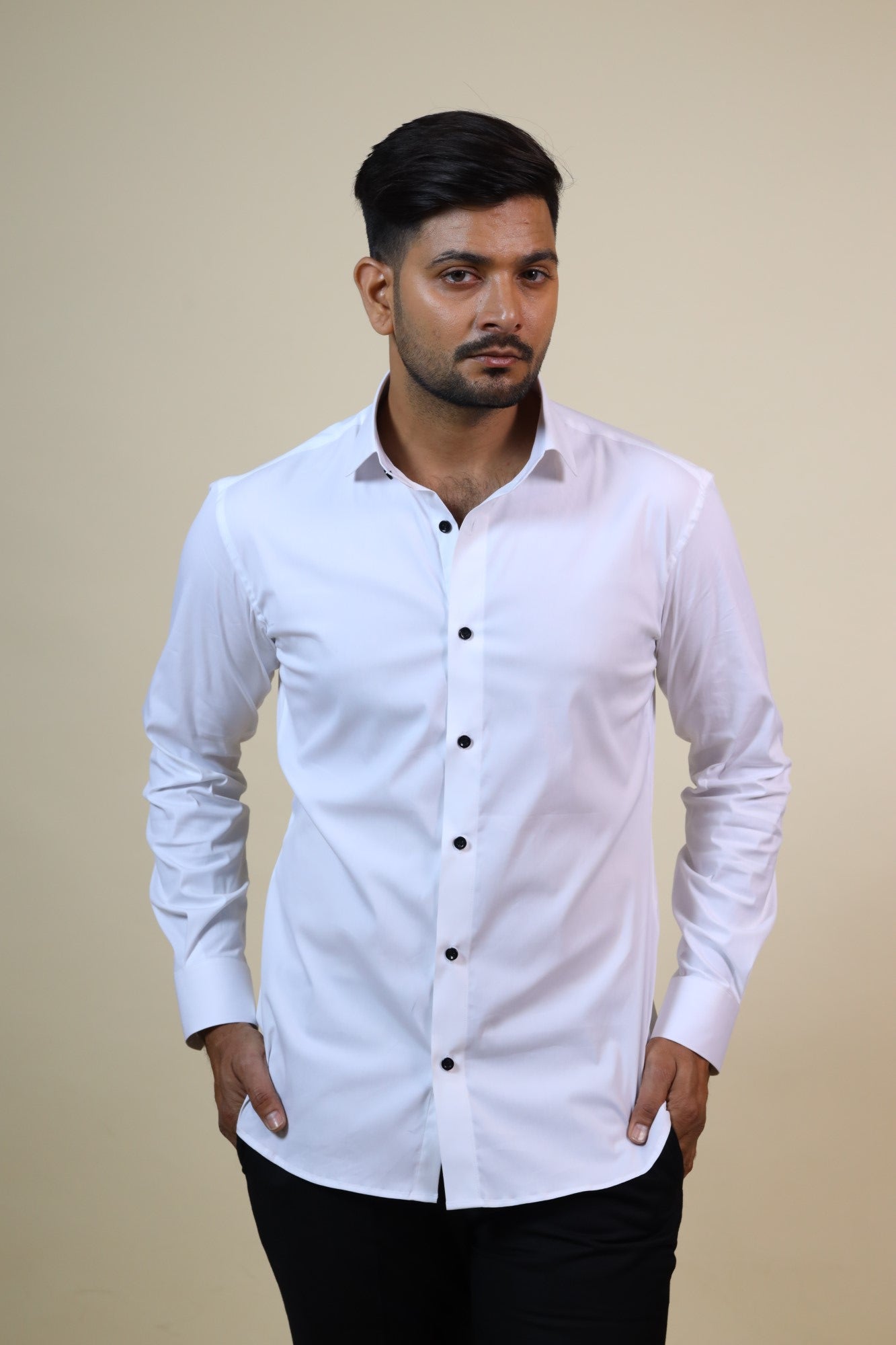 Men's White Color Eirian Designer White Shirt Full Sleeves Casual Shirt