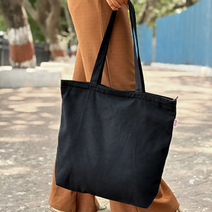 Solid Black - Tote Bag Max