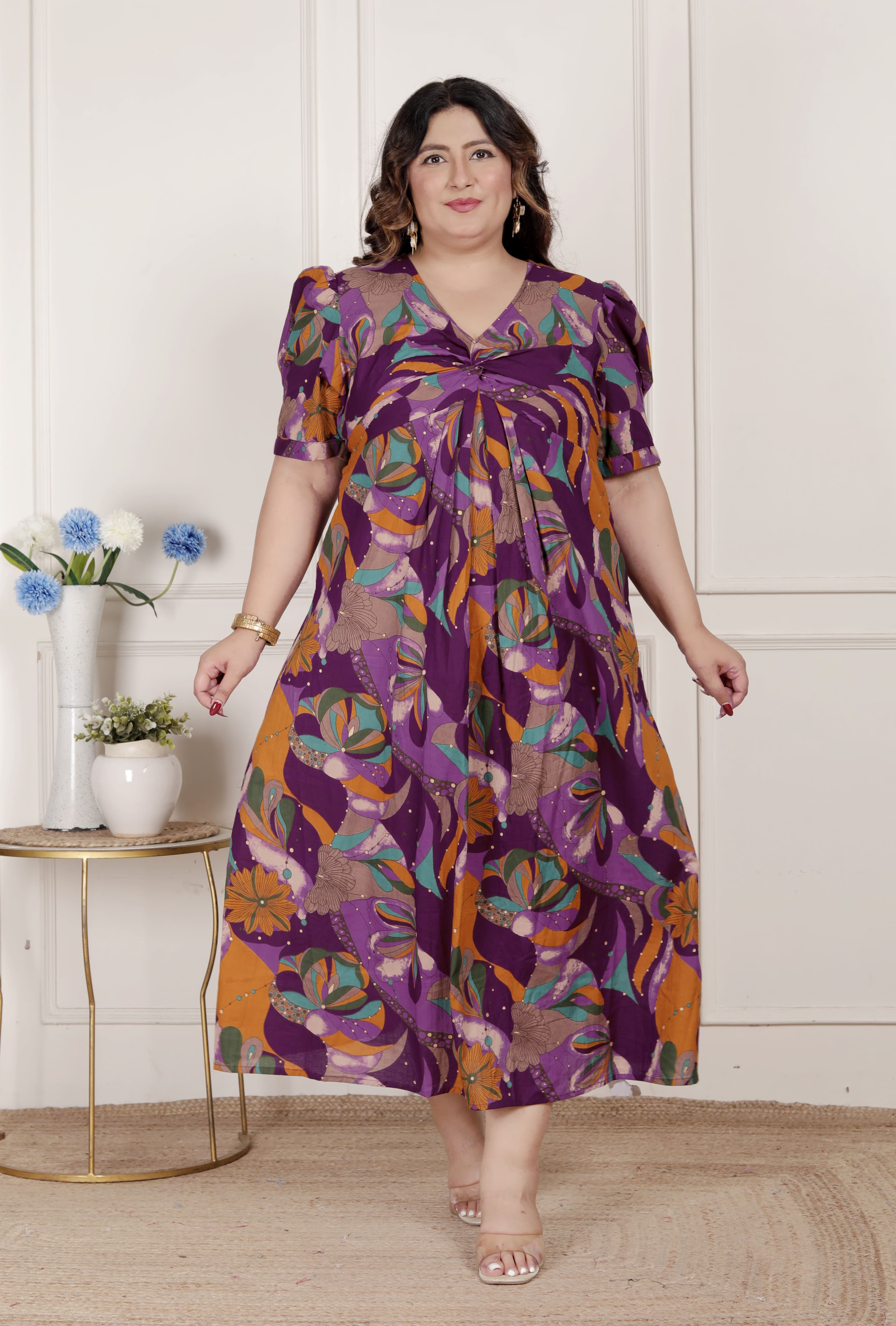 magenta cotton dress Devotion Twins Cotton Maxi Dress Magenta Pasha Living