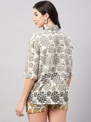 winered-woman-beige-placement-print-oversized-shirt-with-shorts