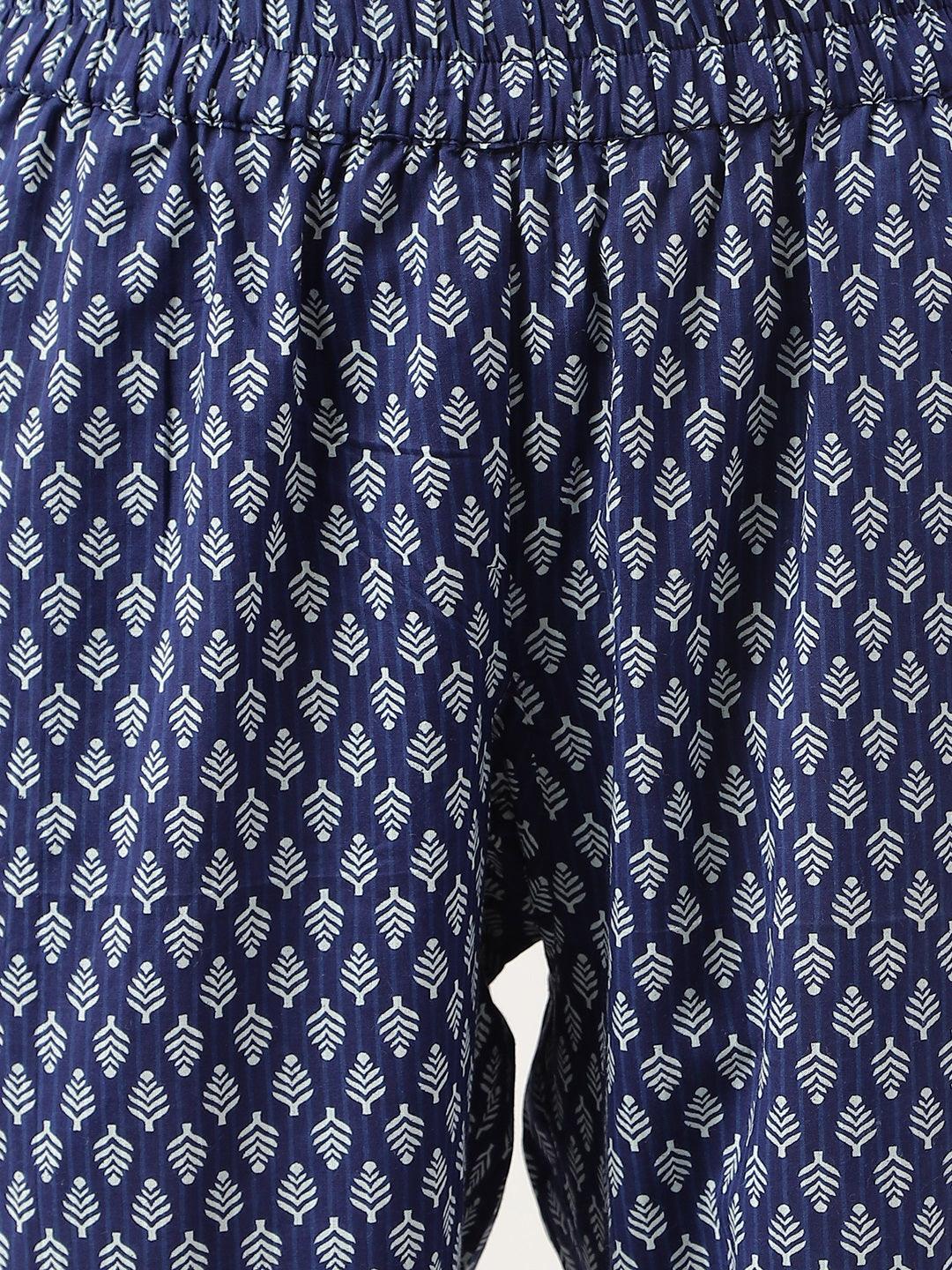 Women's Blue Printed Loungewear/Nightwear