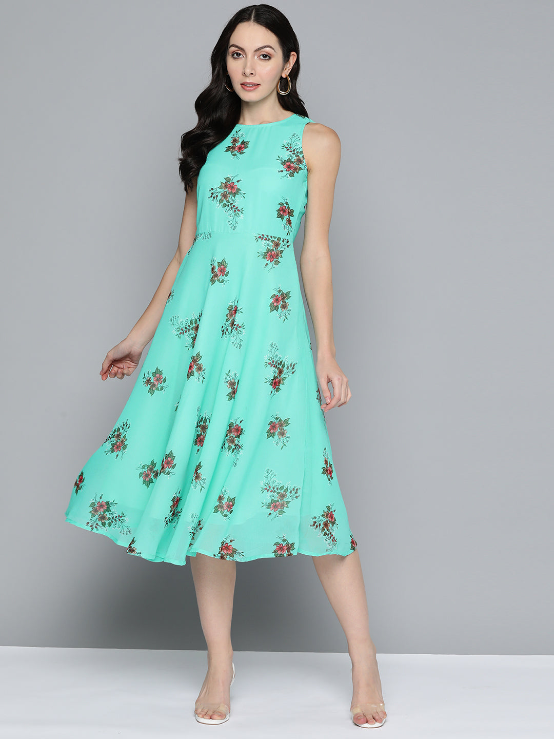 georgette a line dress Crepe HAND PLEATED SILK GEORGETTE A-LINE DRESS Yellow / 34 / Crepe