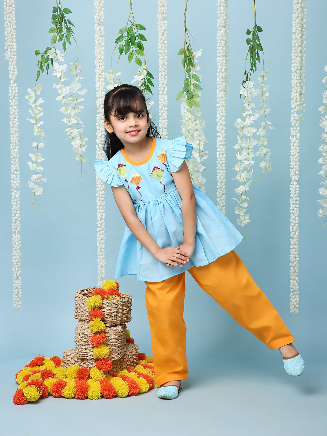 Girl's Patang Peplum Kurti