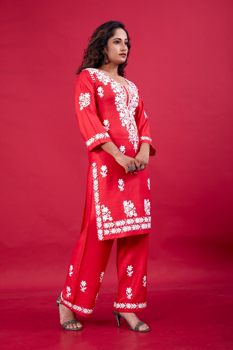 Dark Rama Kurta Lucknowie Trouser main image 1