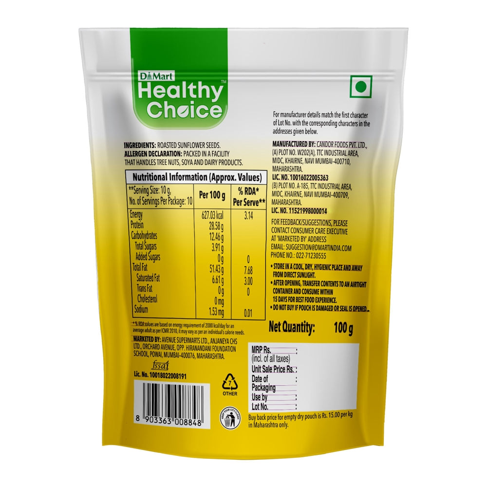 DMart Healthy Choice Roasted Sunflower Seeds Trendia