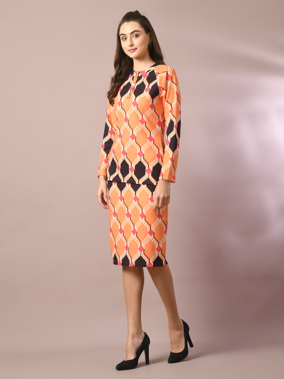 Women's Multi Printed Knee Length Party Embellished Skirts