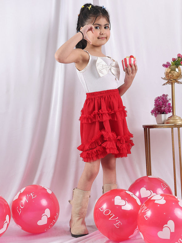 red and white tutu dress Girls' Velvet Tutu Christmas Dress