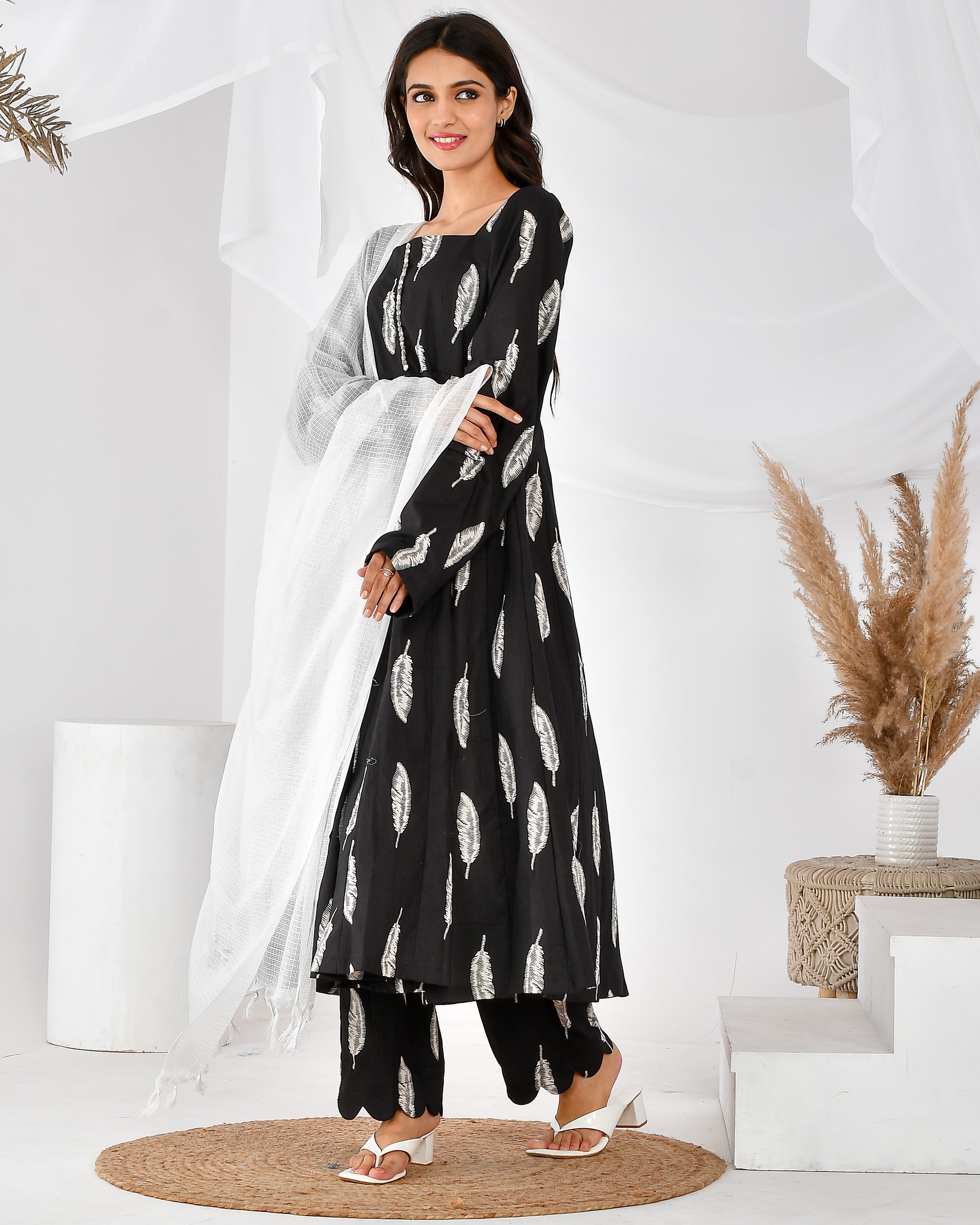 Women's BLACK LEAF ANARKALI PANT S