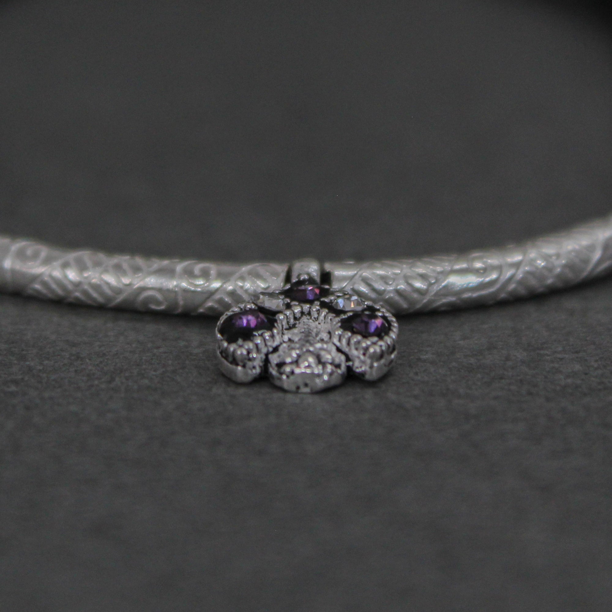 Women's Black Adjustable Thread Silver Anklets