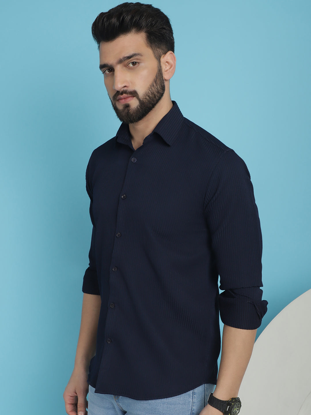 Men's Striped Casual Shirt for