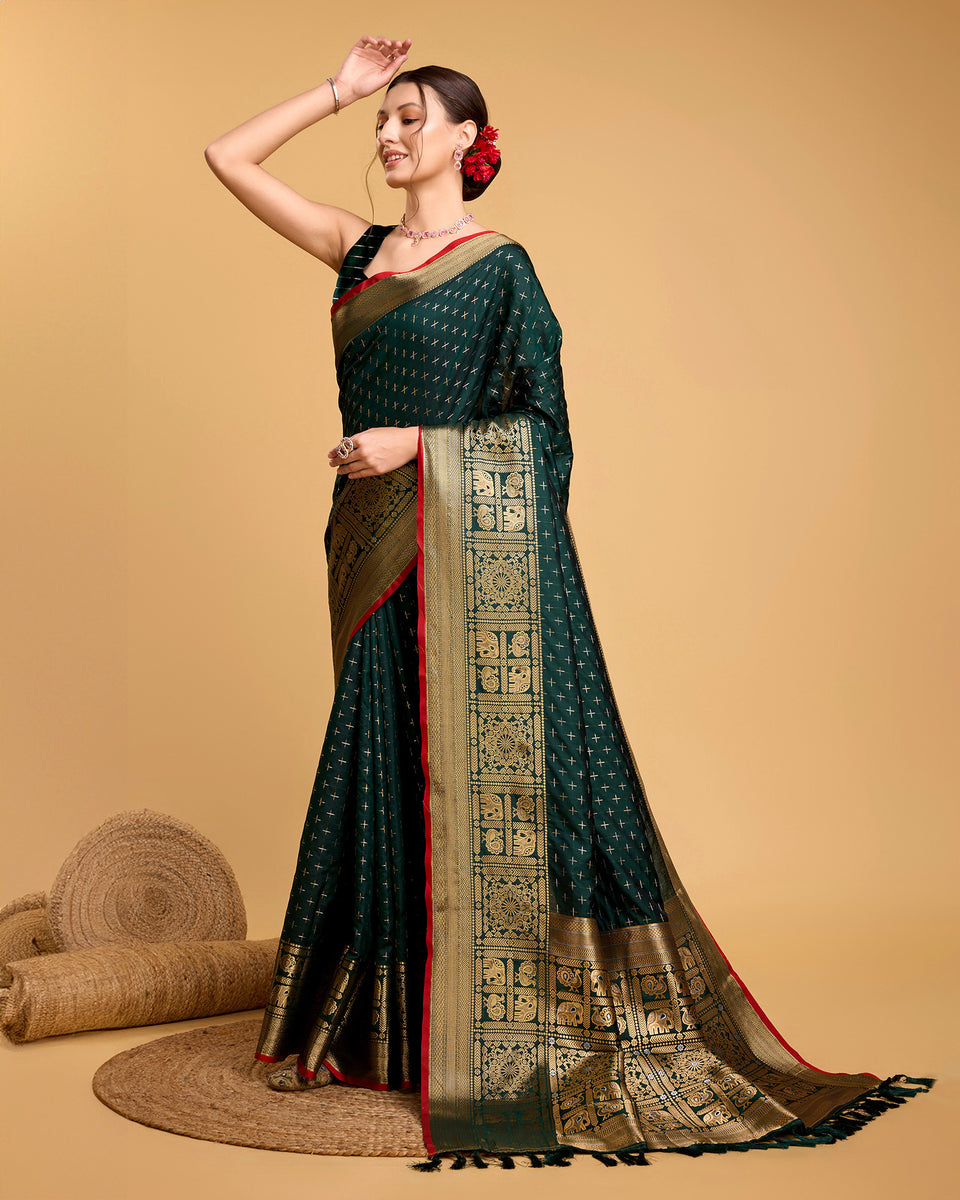Chemisette SAYCF Saree en soie Art Banarasi avec pièce de chemisier non Chemisette SAYCF Saree en soie Art Banarasi avec pièce de chemisier non