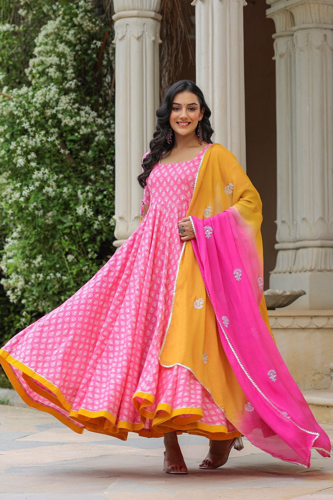 anarkali dress cotton material Buy Purple Printed Cotton Anarkali Suit With Dupatta Online in USA at $54.00