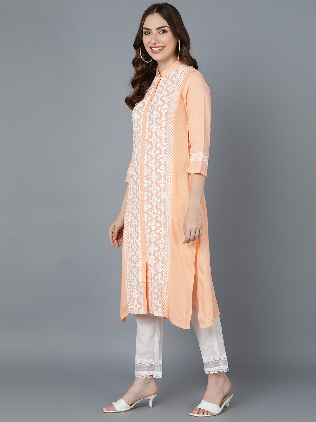 Women's Ahika Polyester Embroidered Kurta