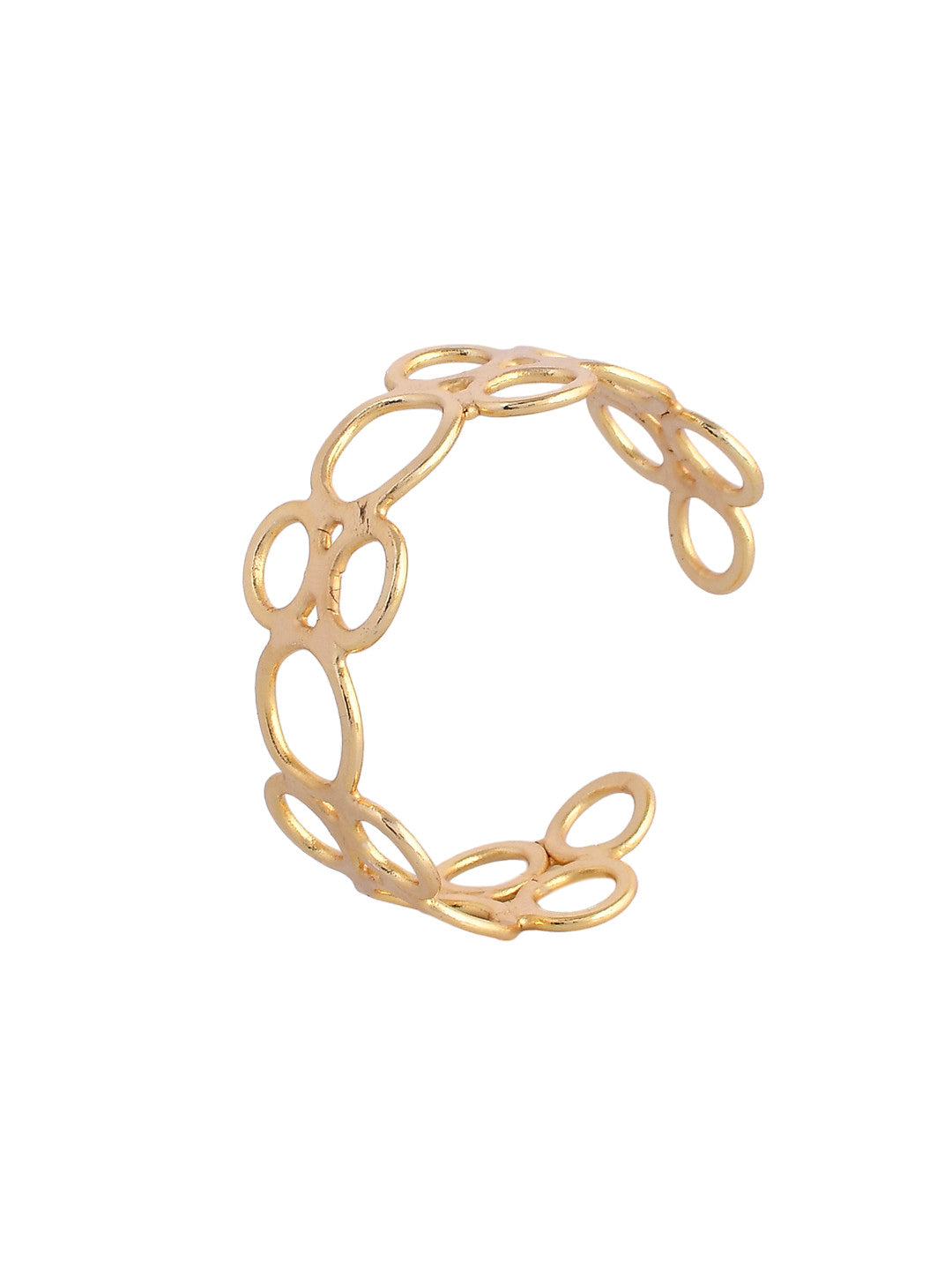 Women's Gold Plated Circular Geometrical Designed Kada Bracelet