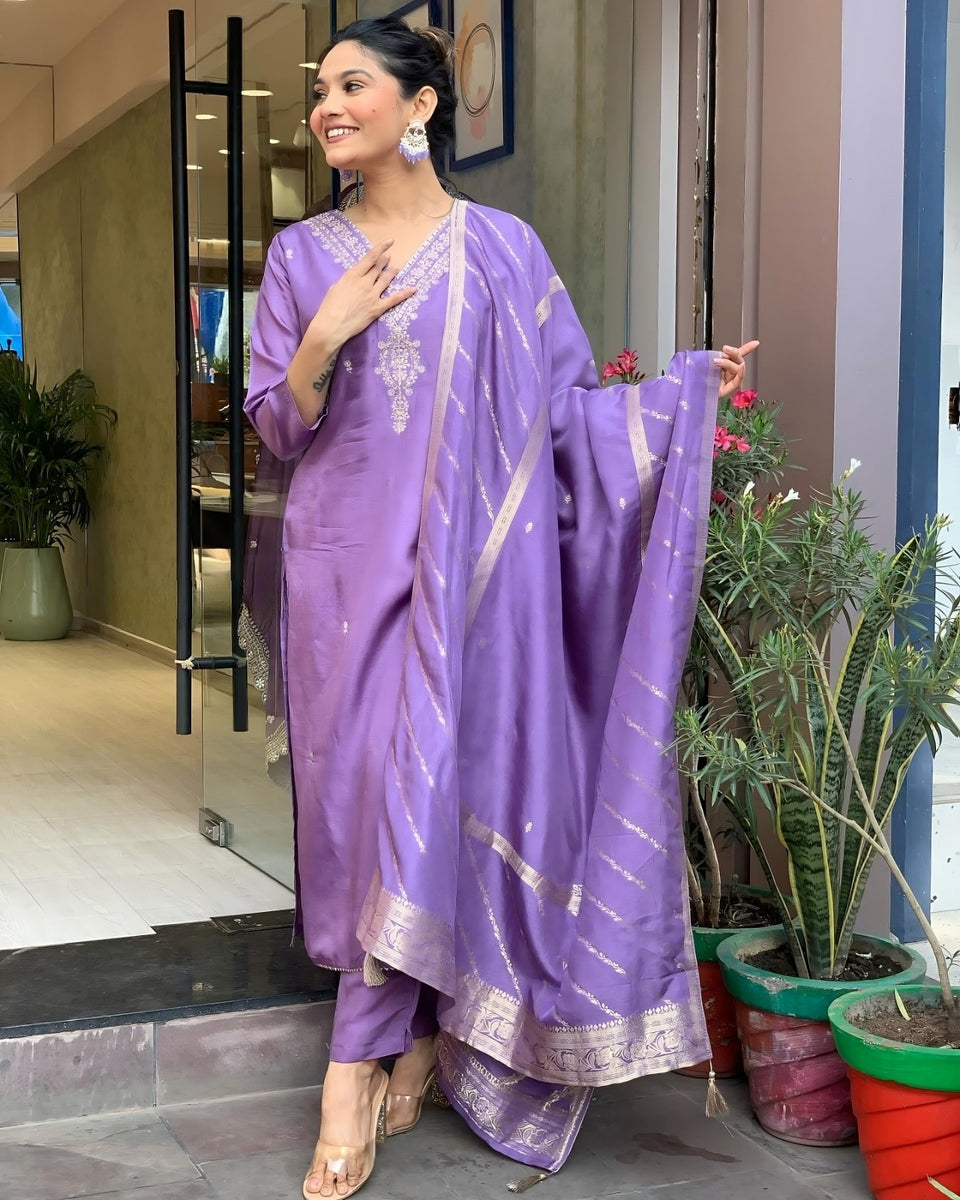 Multicolor dhwani dinchariya kurta set main image 0