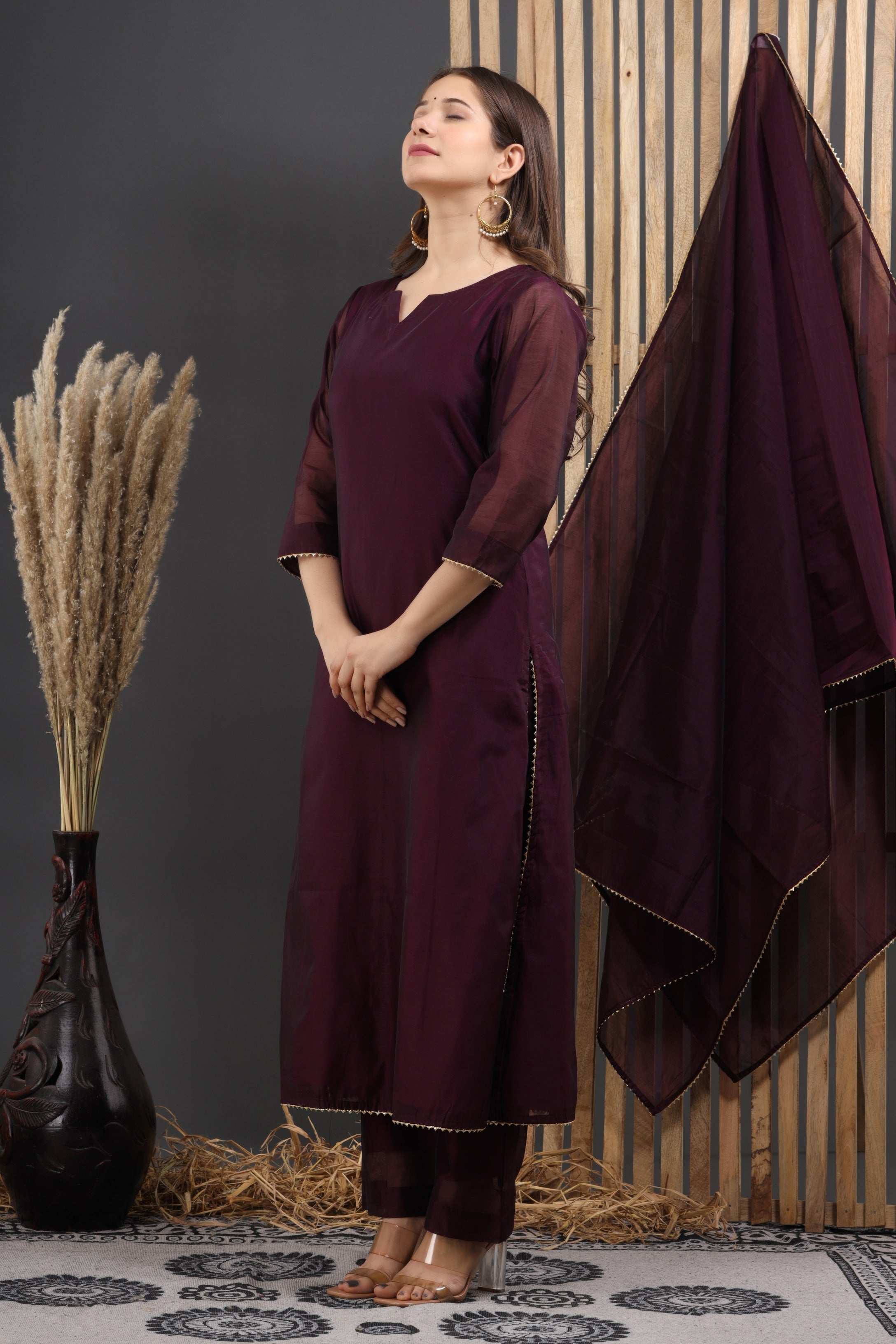 Women's Preet Chanderi Suit Dupatta Set