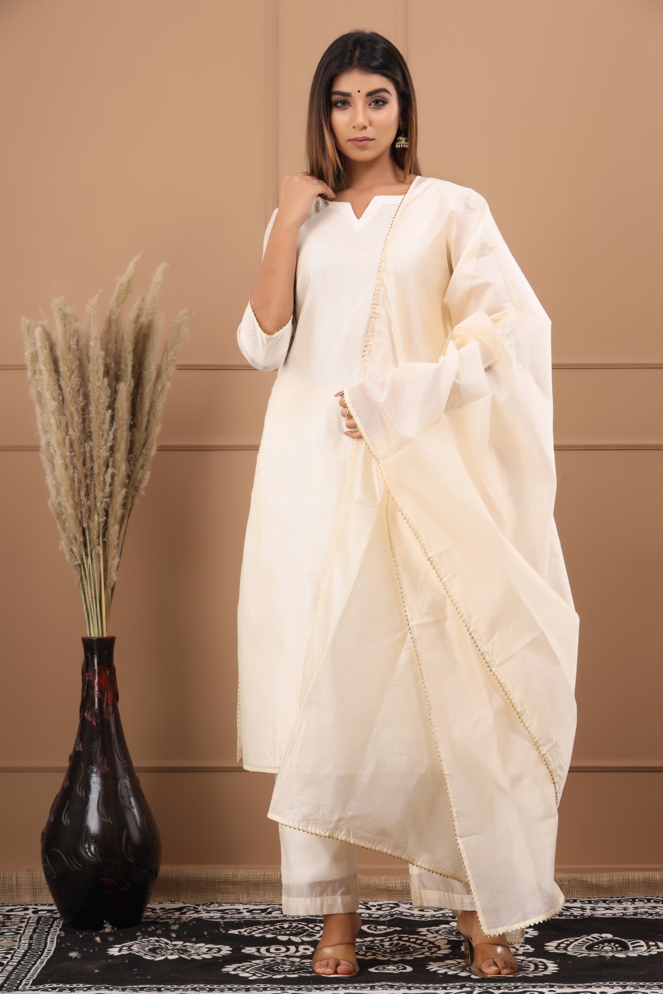 Women's Naveli Chanderi Suit Dupatta Set