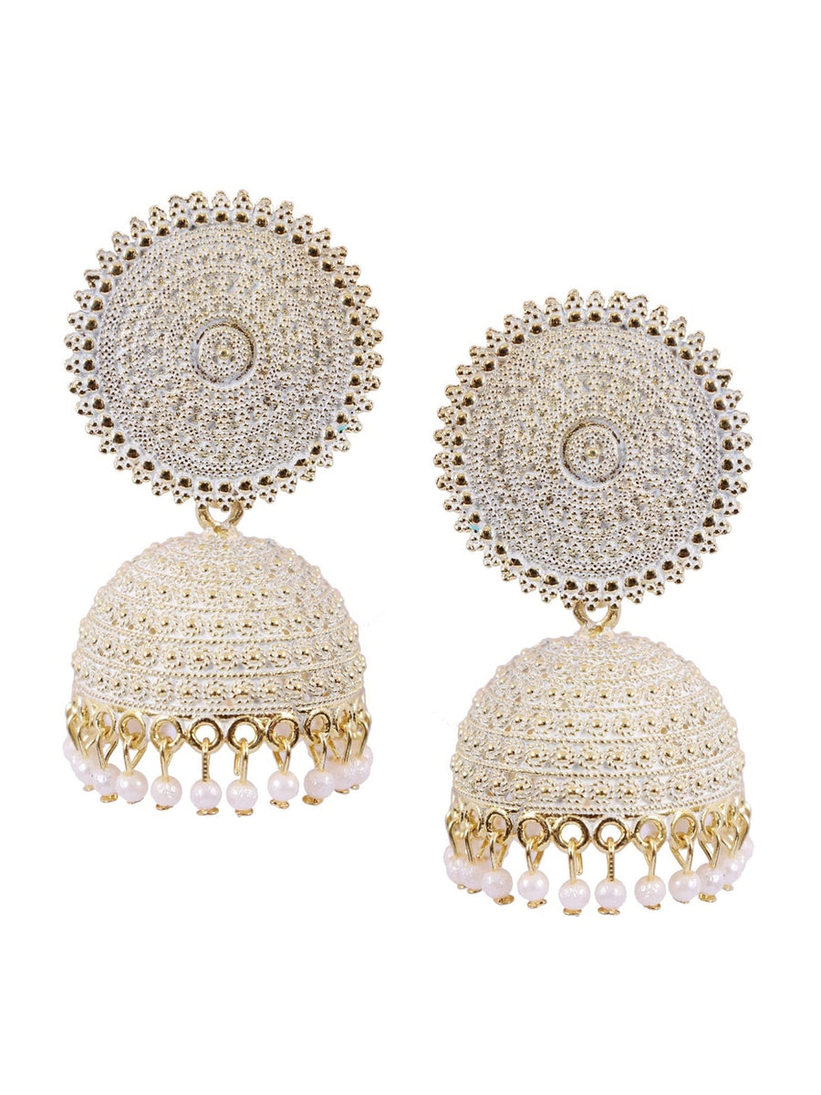 White colour store earrings