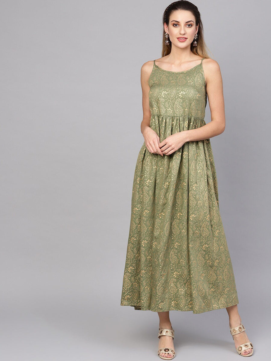 Olive Dress Gold (READY XS) main image 1