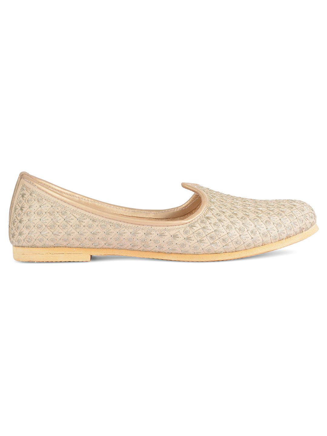 Men's Indian Ethnic Party Wear Golden Footwear