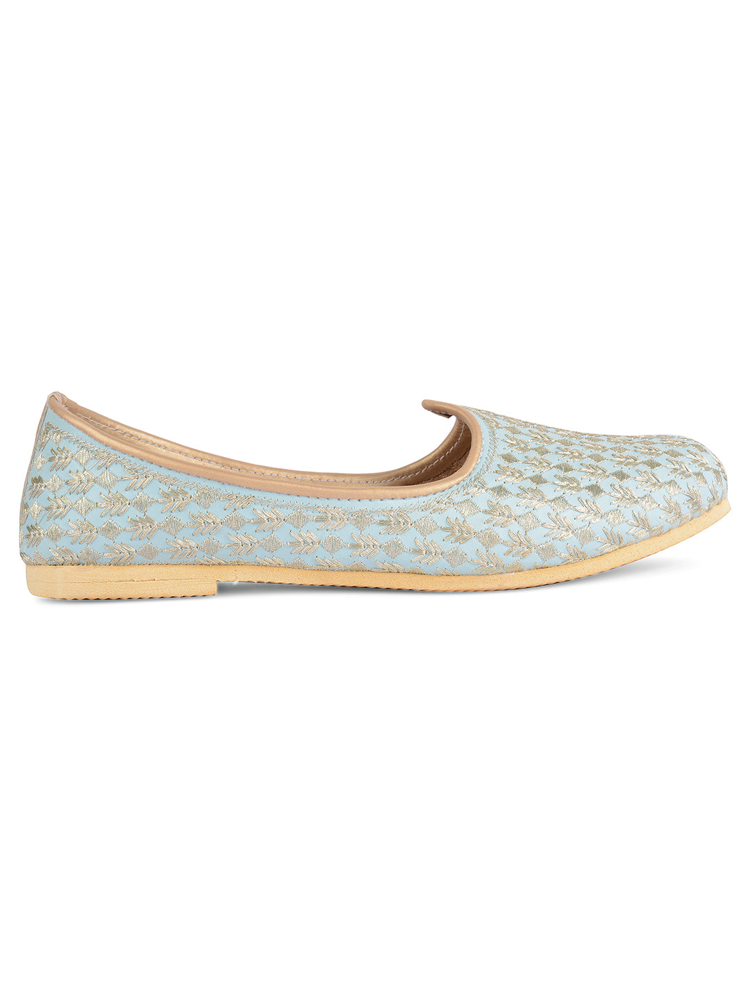 Men's Indian Ethnic Party Wear Blue Footwear