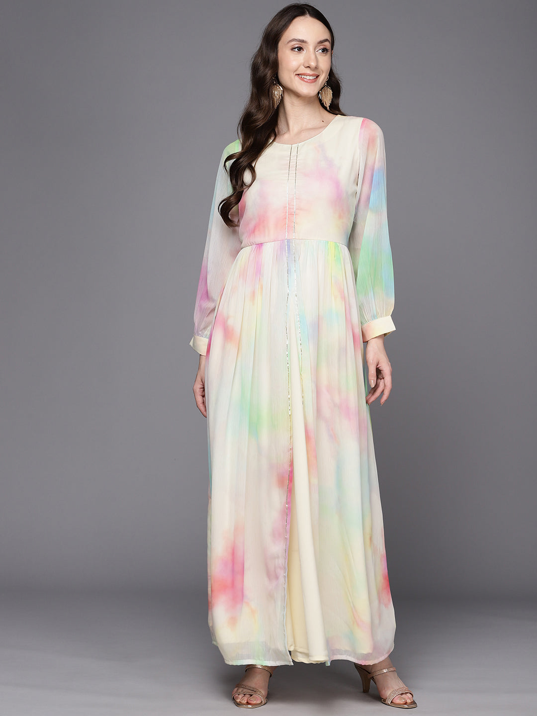 chiffon ethnic dress Pink Chiffon Habesha Dress modern Ethiopian Traditional Dress with B