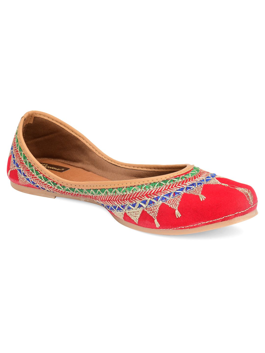 Women's Red Crown Indian Ethnic Comfort Footwear