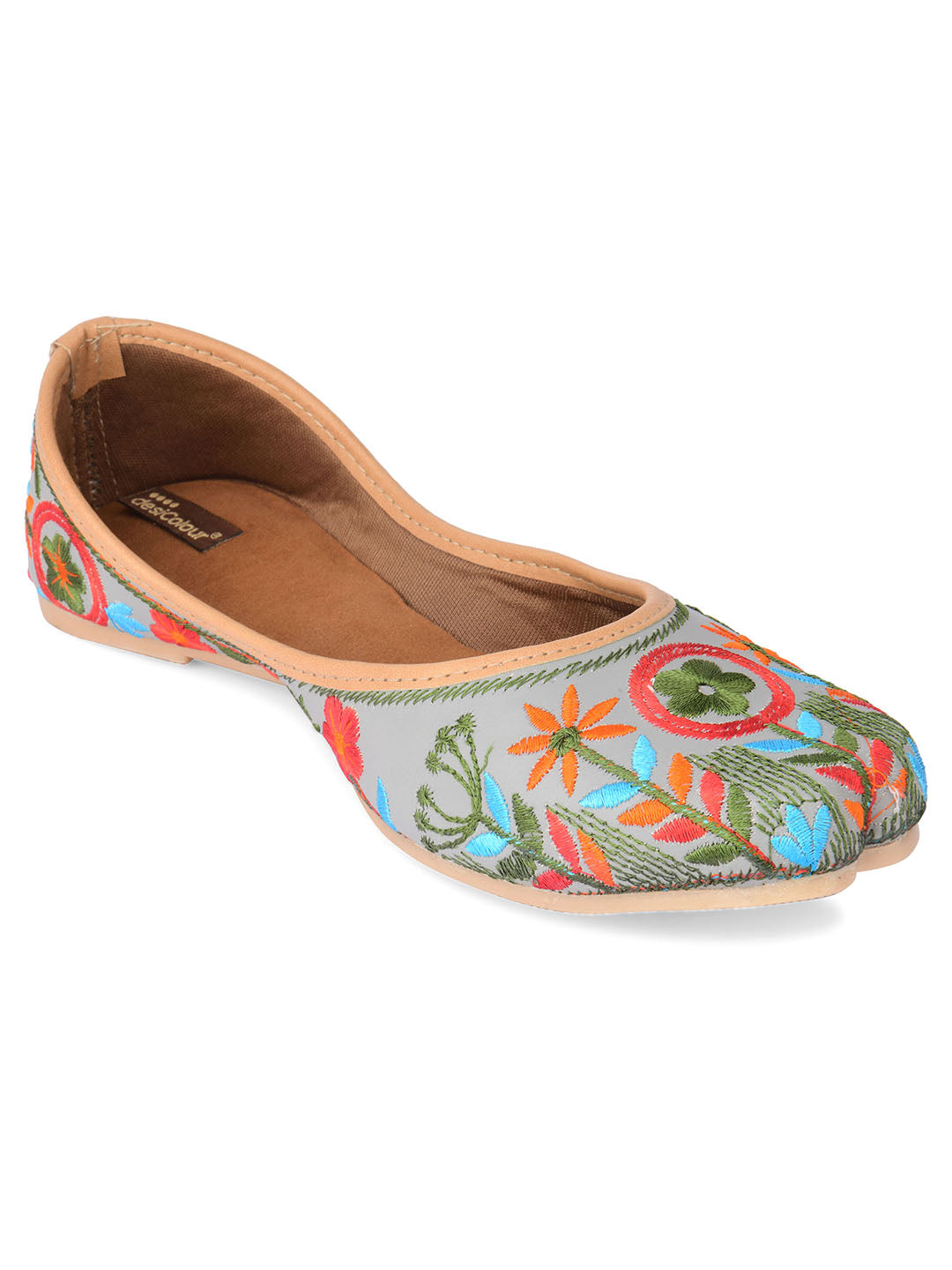 Women's Grey Forest Indian Ethnic Comfort Footwear