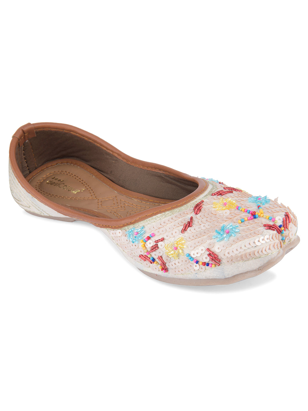 Women's Multi Designer Dabka Indian Ethnic Comfort Footwear2