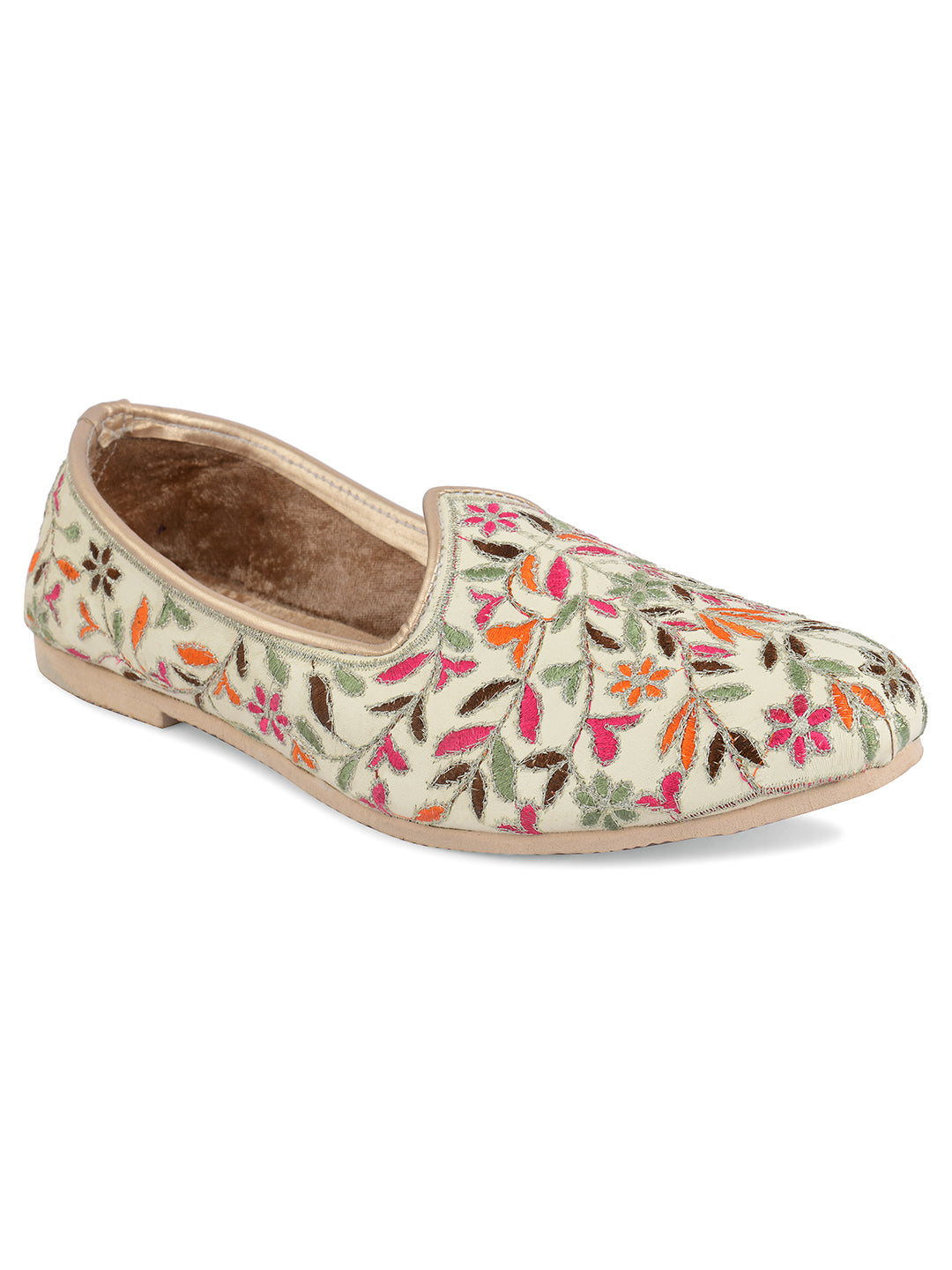 Men's Indian Ethnic Party Wear Cream Footwear
