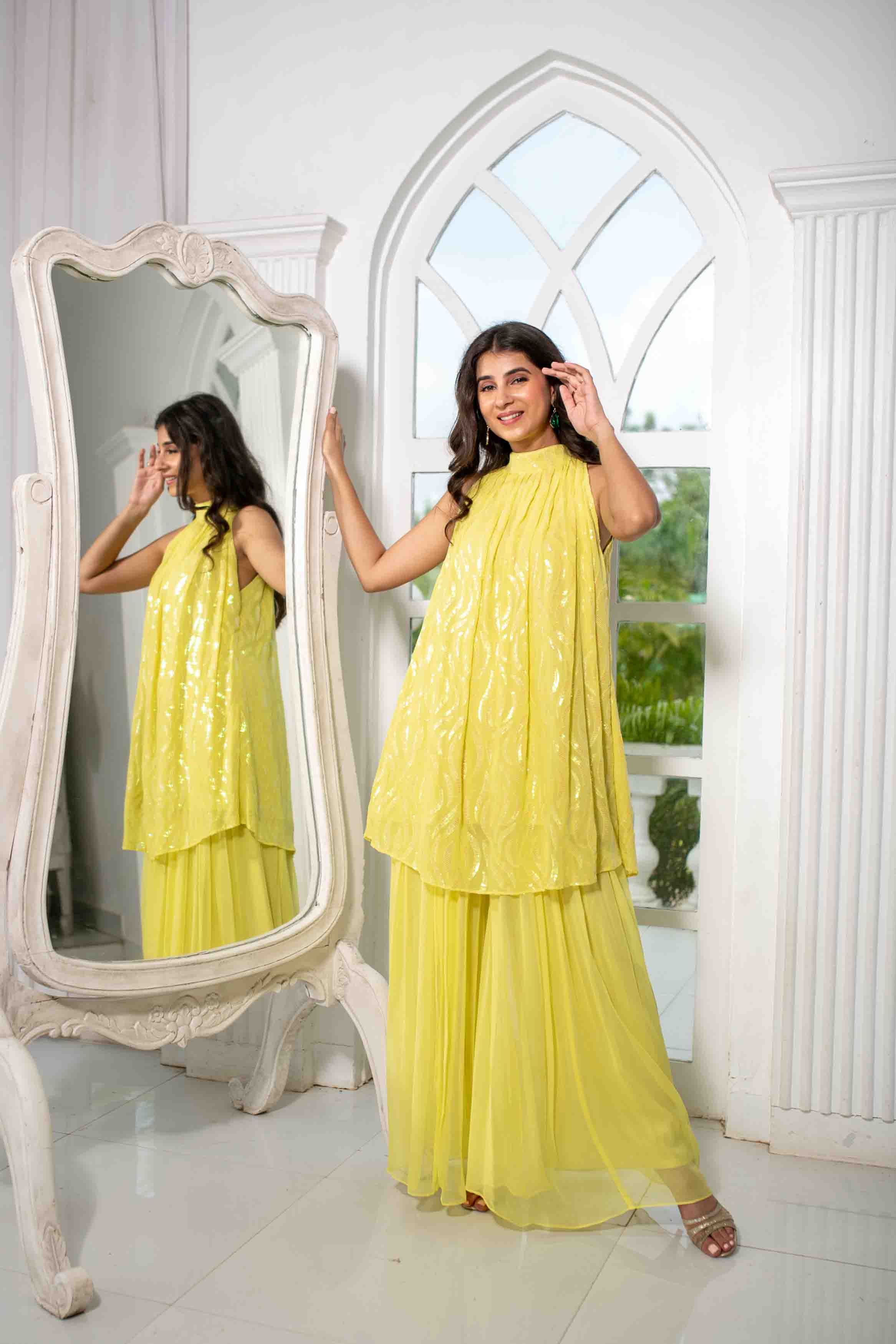 Women's Yellow Bund Gala Co-Ord Set
