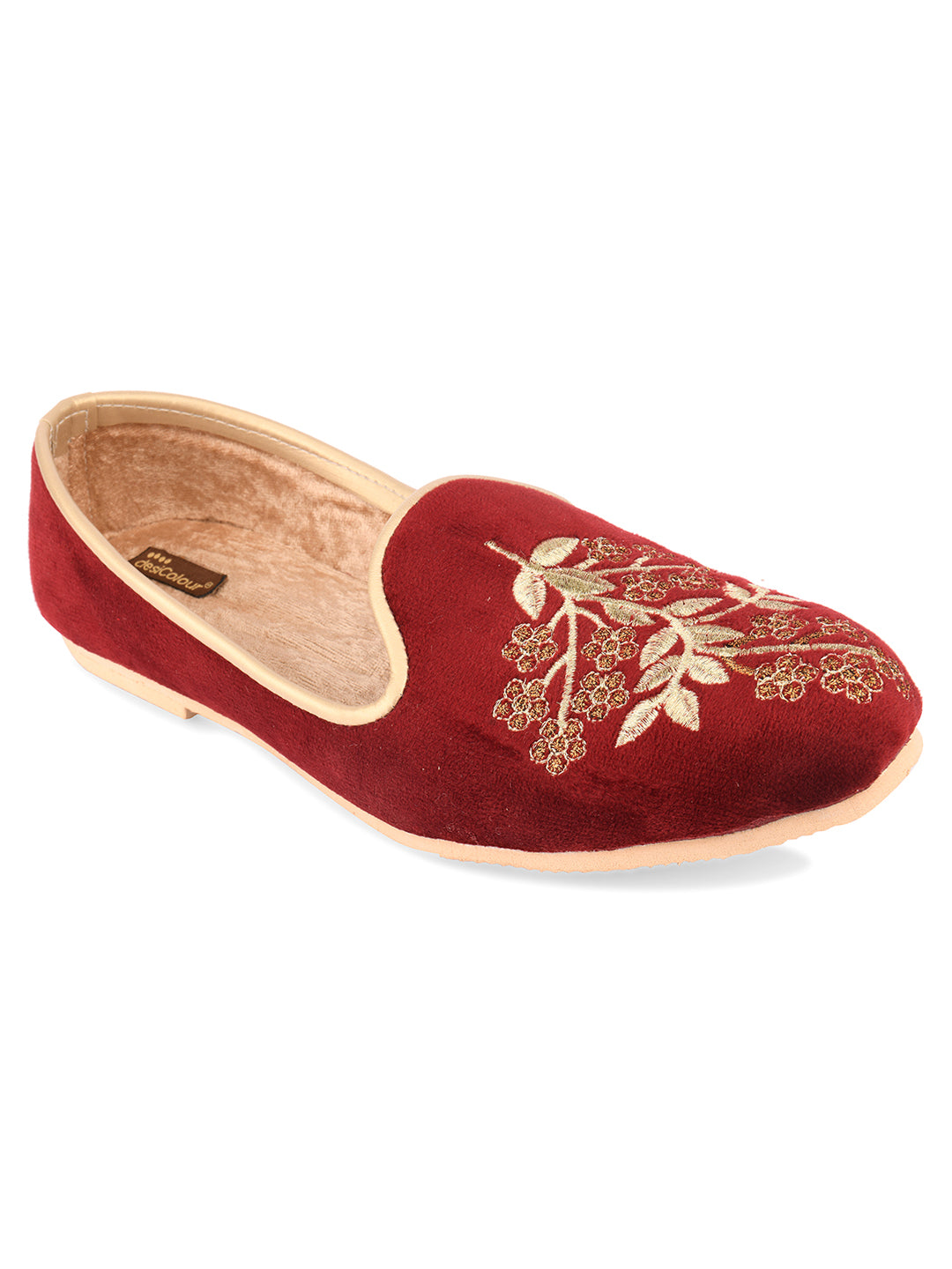 Men's Indian Ethnic Party Wear Maroon Footwear