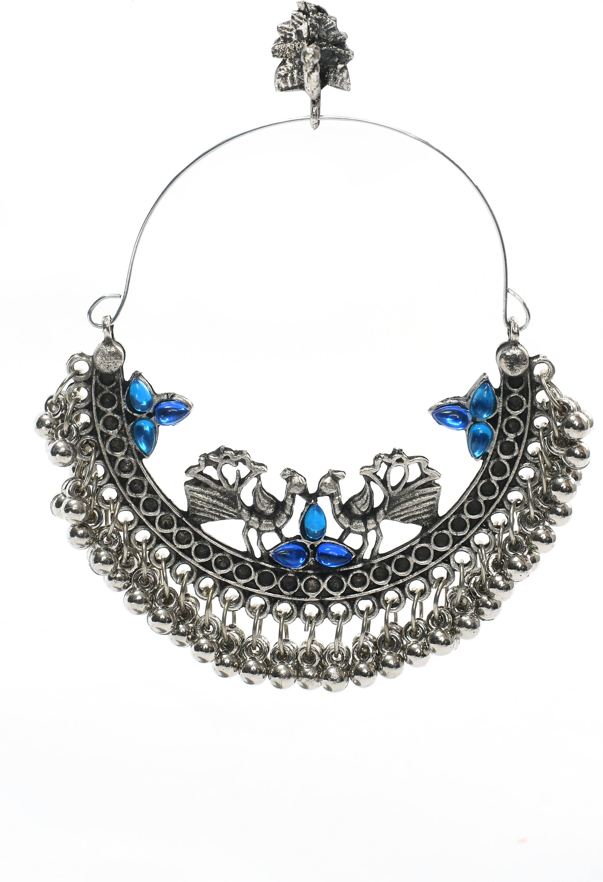 Trendia Peacock Chandbali Earrings by Kamal Johar (1