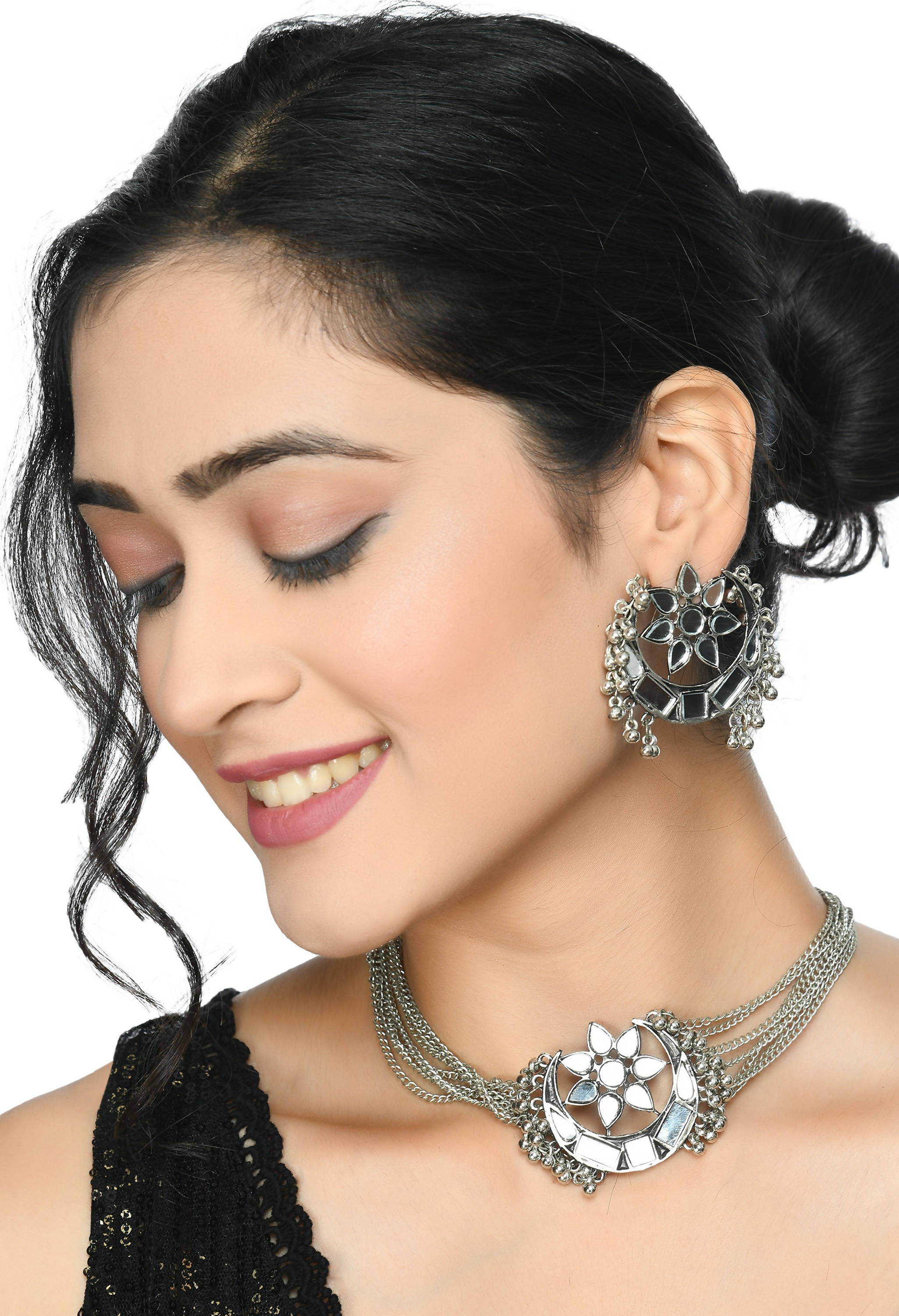 Trendia Moon & Star Necklace with Ear