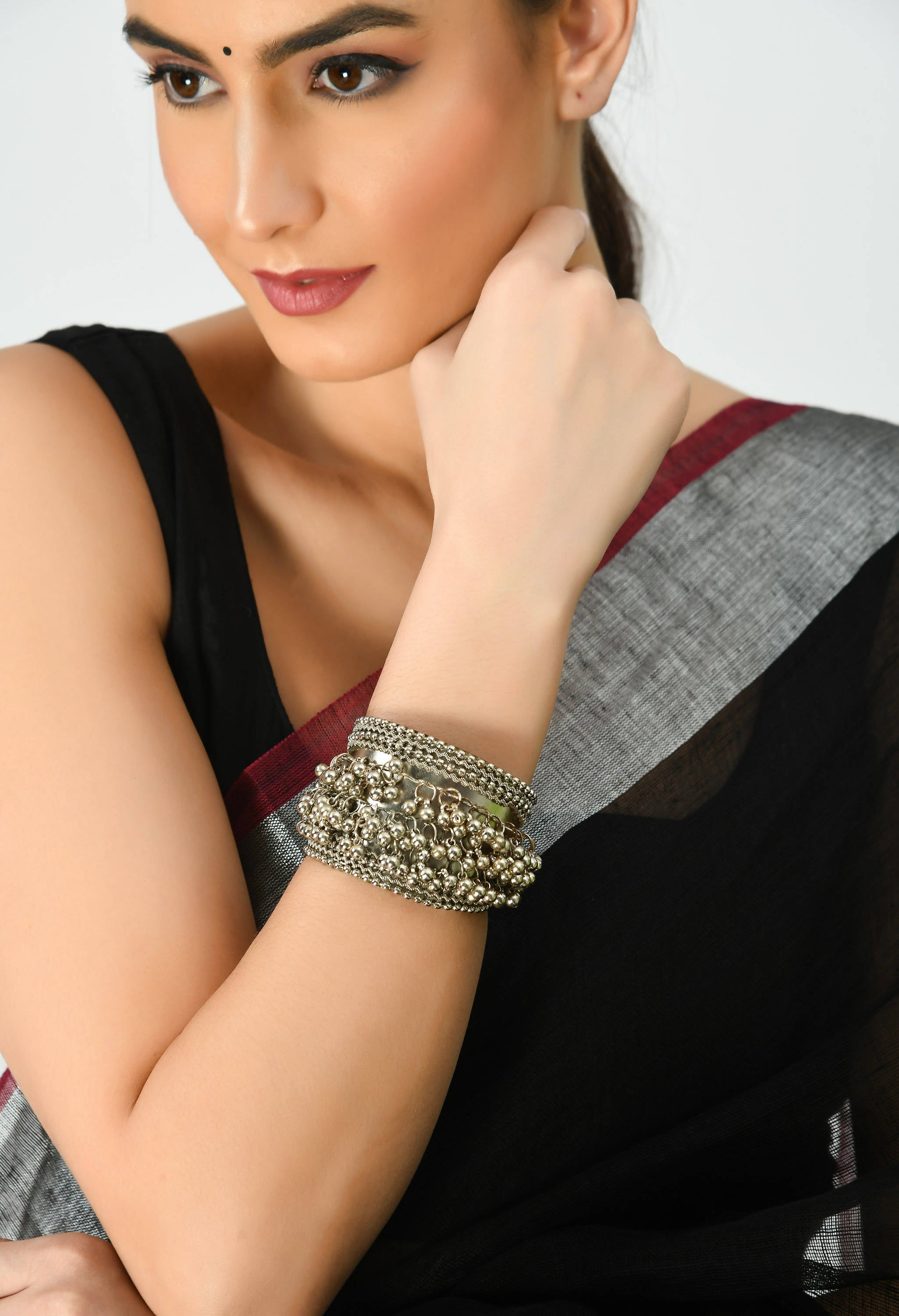 Johar Kamal Trendy Oxidized Ghungru design Bracelet