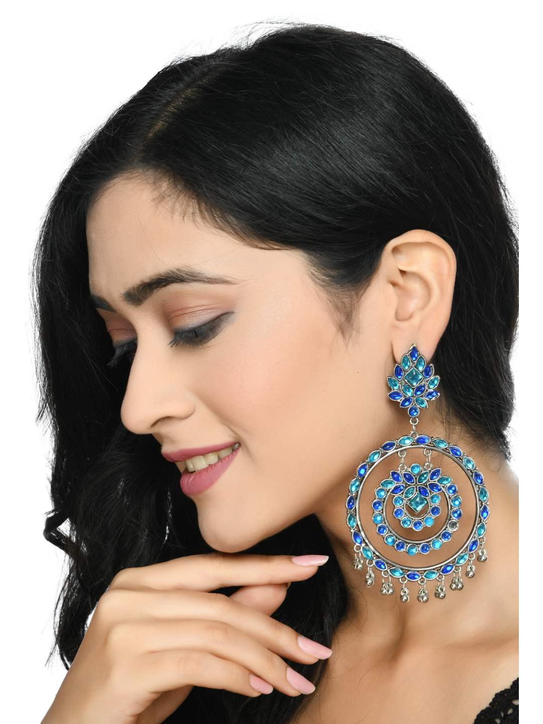 Women's Trendia Multi color circles Earrings with Kundan Jker_135