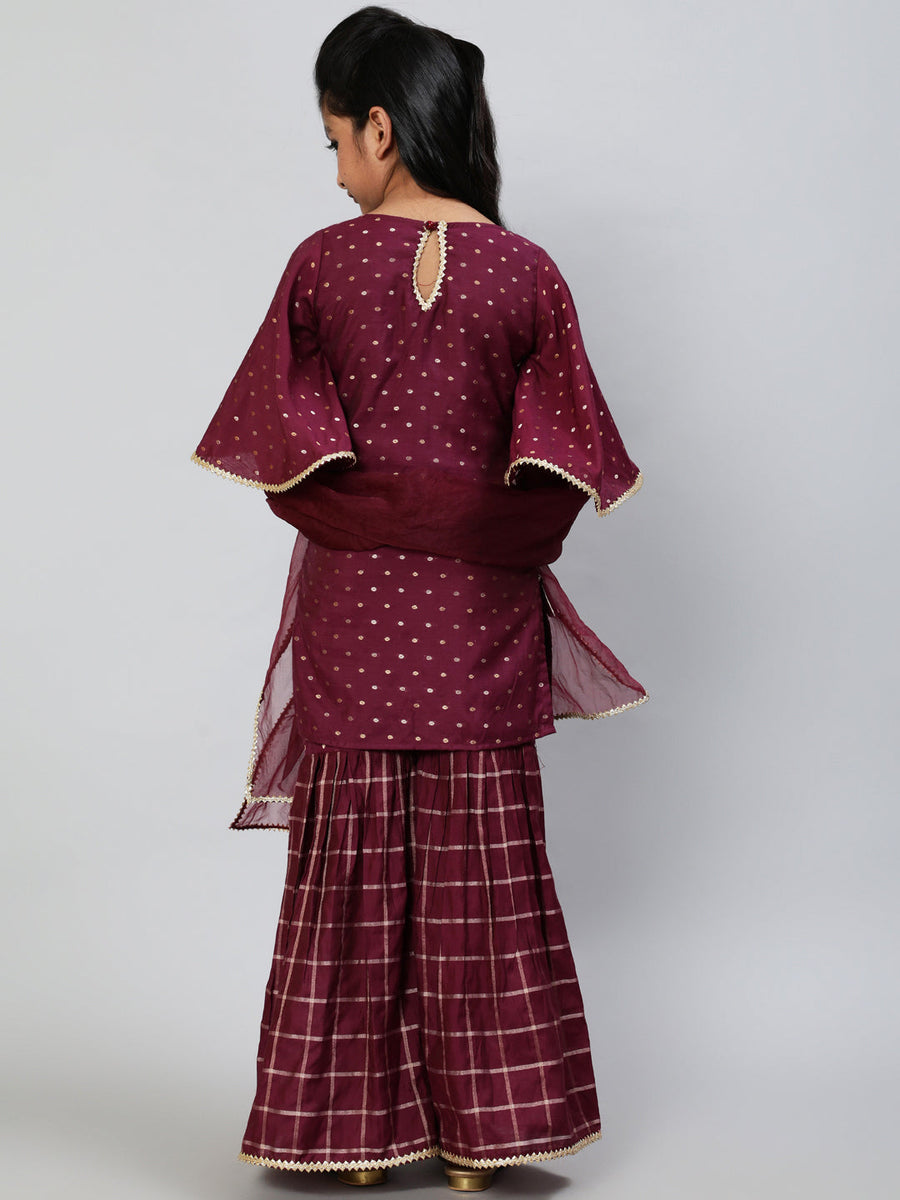 Girls Kurta & Sharara with Dupatta main image 1