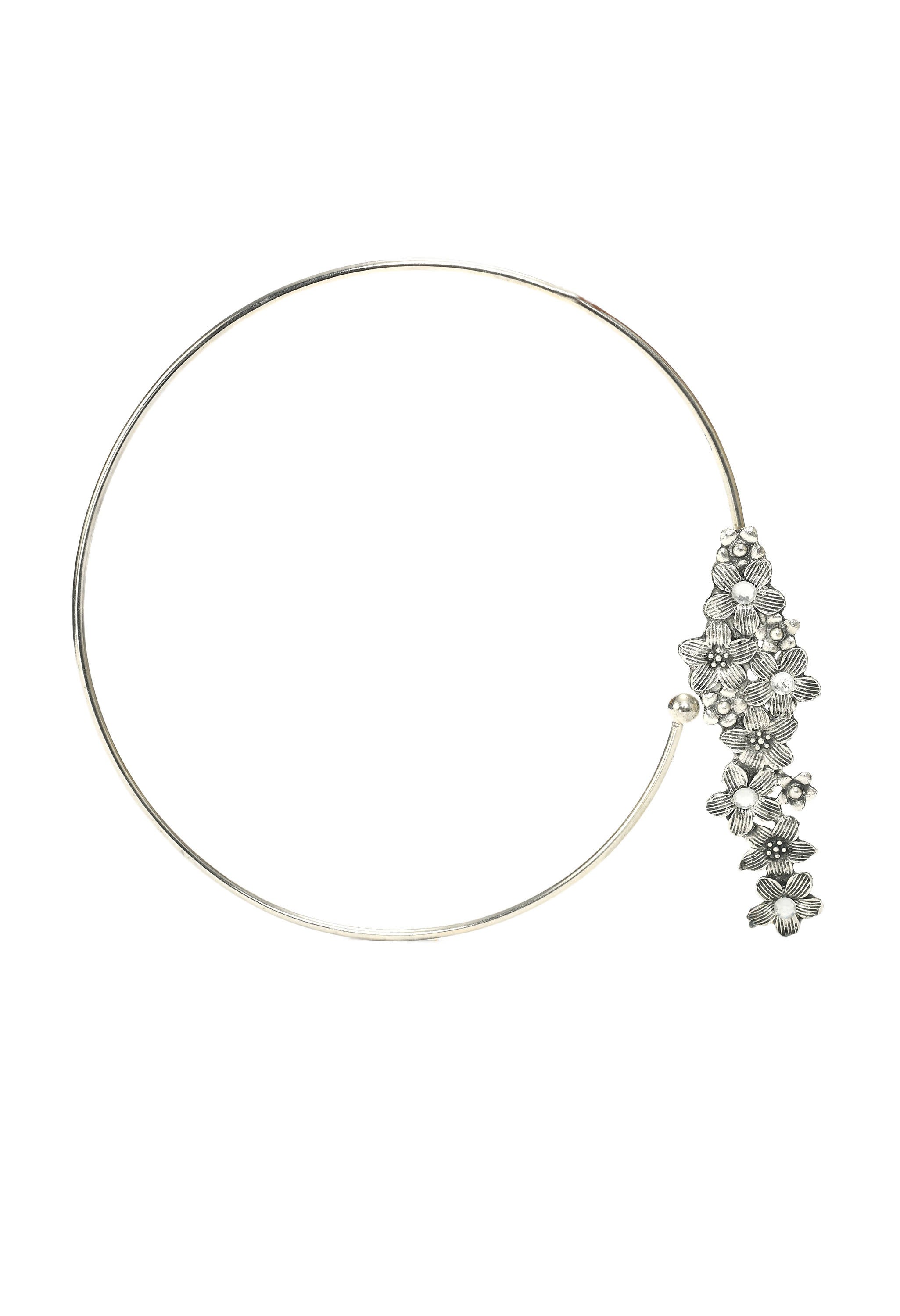 Women's Trendia Silver color Hasil style Necklace with Earrings Jkms_104