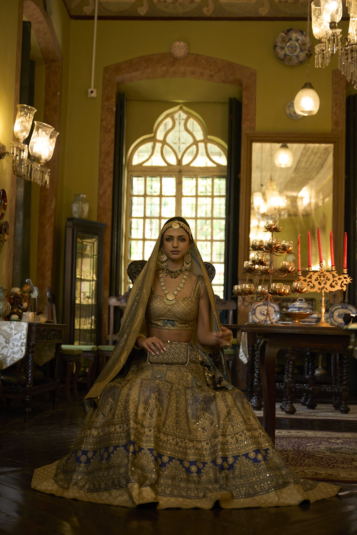 Women's Sequins Embroidered Lehenga with Blouse set- 3pc set
