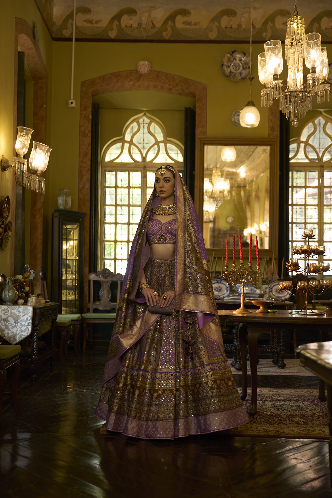 Women's Sequins Embroidered Lehenga with Blouse set- 3pc set