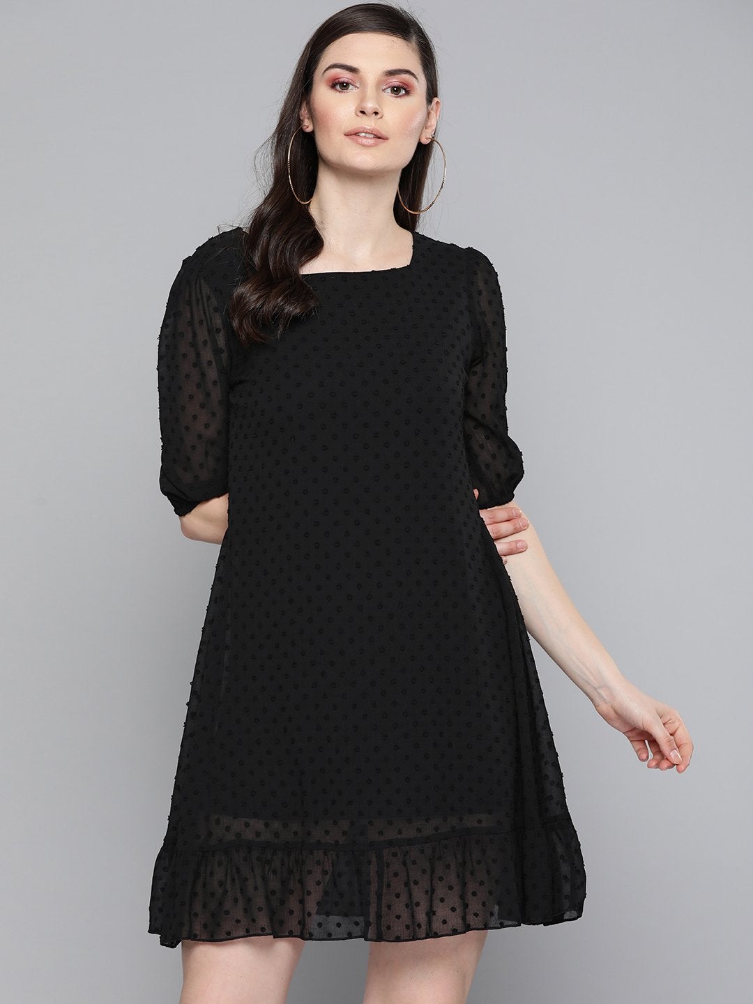 sassafras black dress Women's Black Rib Waist Cut Out Maxi Dress