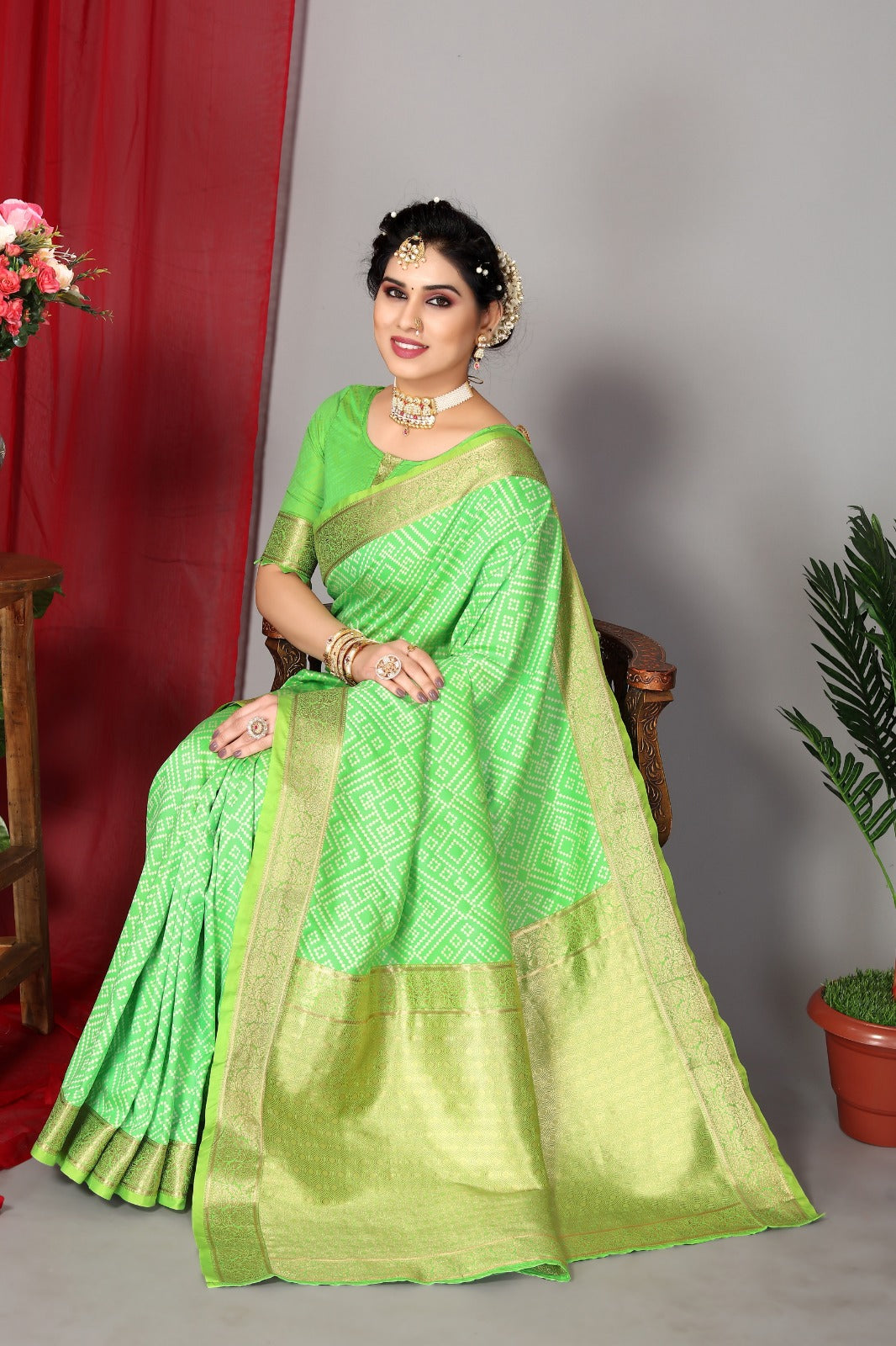 Women's Green Designer Saree Collection