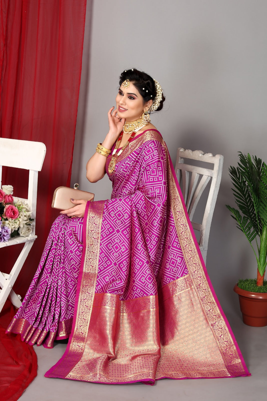 Women's Purple Designer Saree Collection