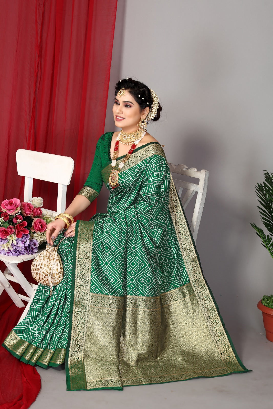 Women's Green Designer Saree Collection