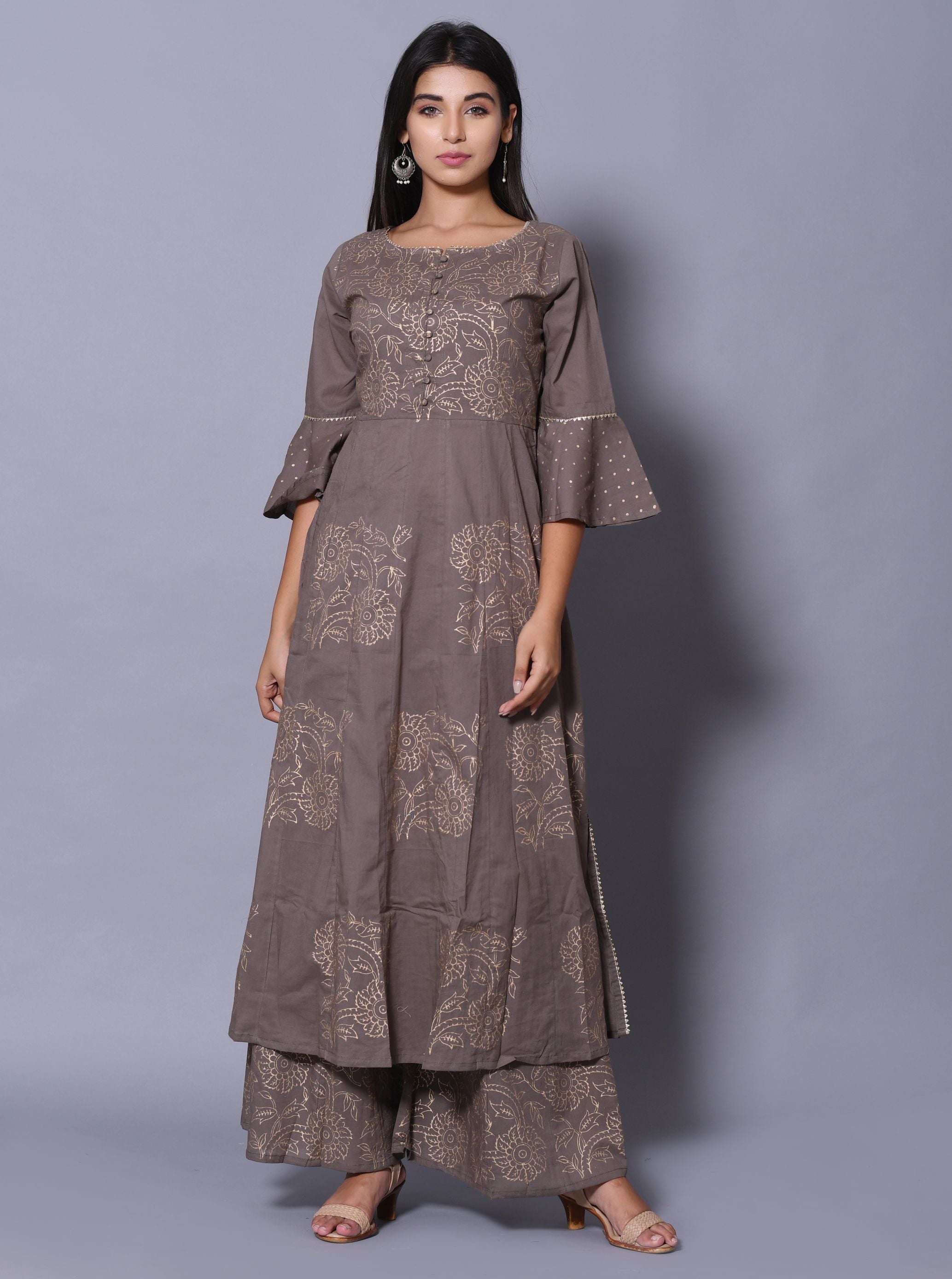 Women's Anarkali Kurta With Palazzo (2Pc Set)