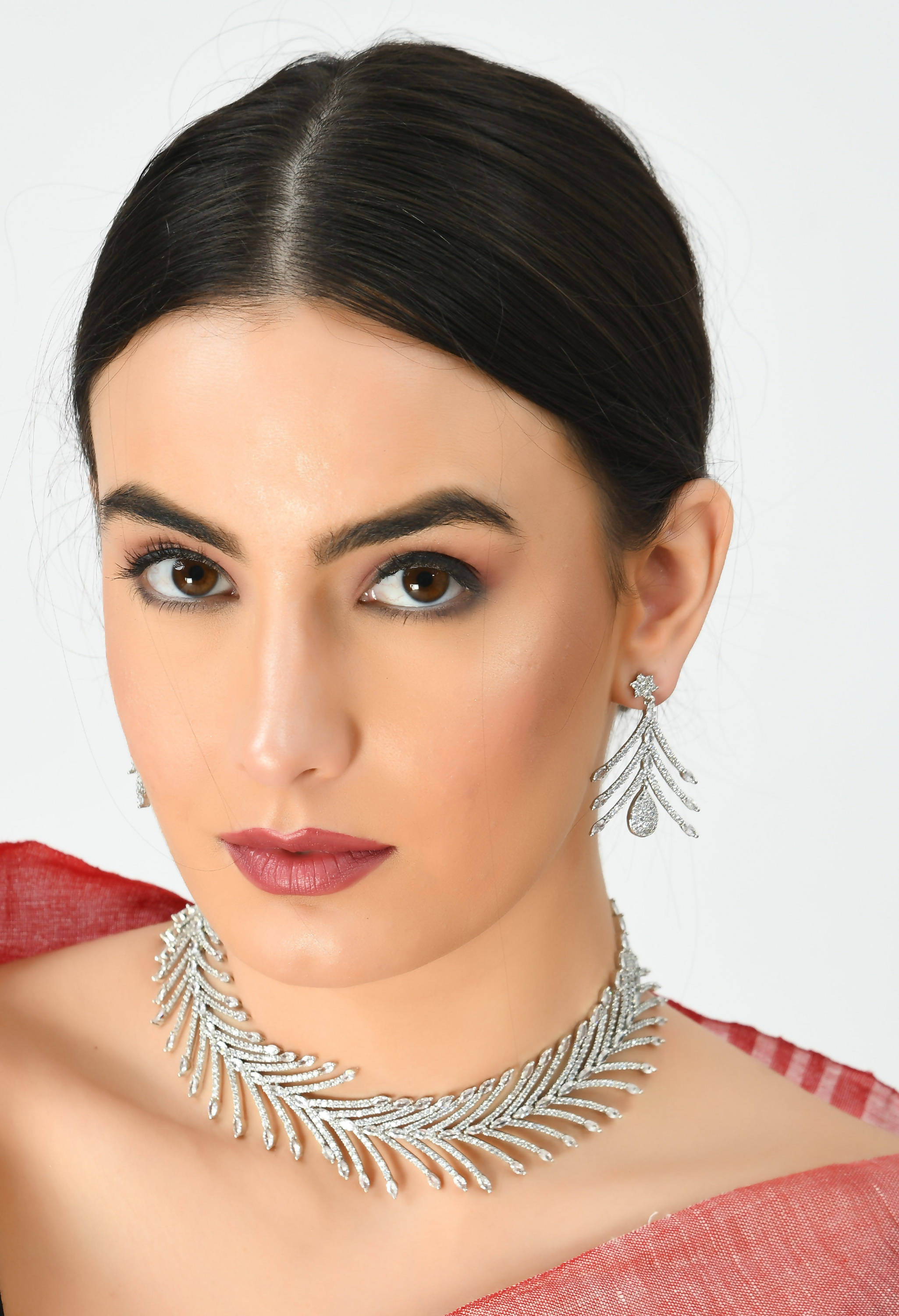 Kamal Johar Silver-Plated American Diamond Jeweller