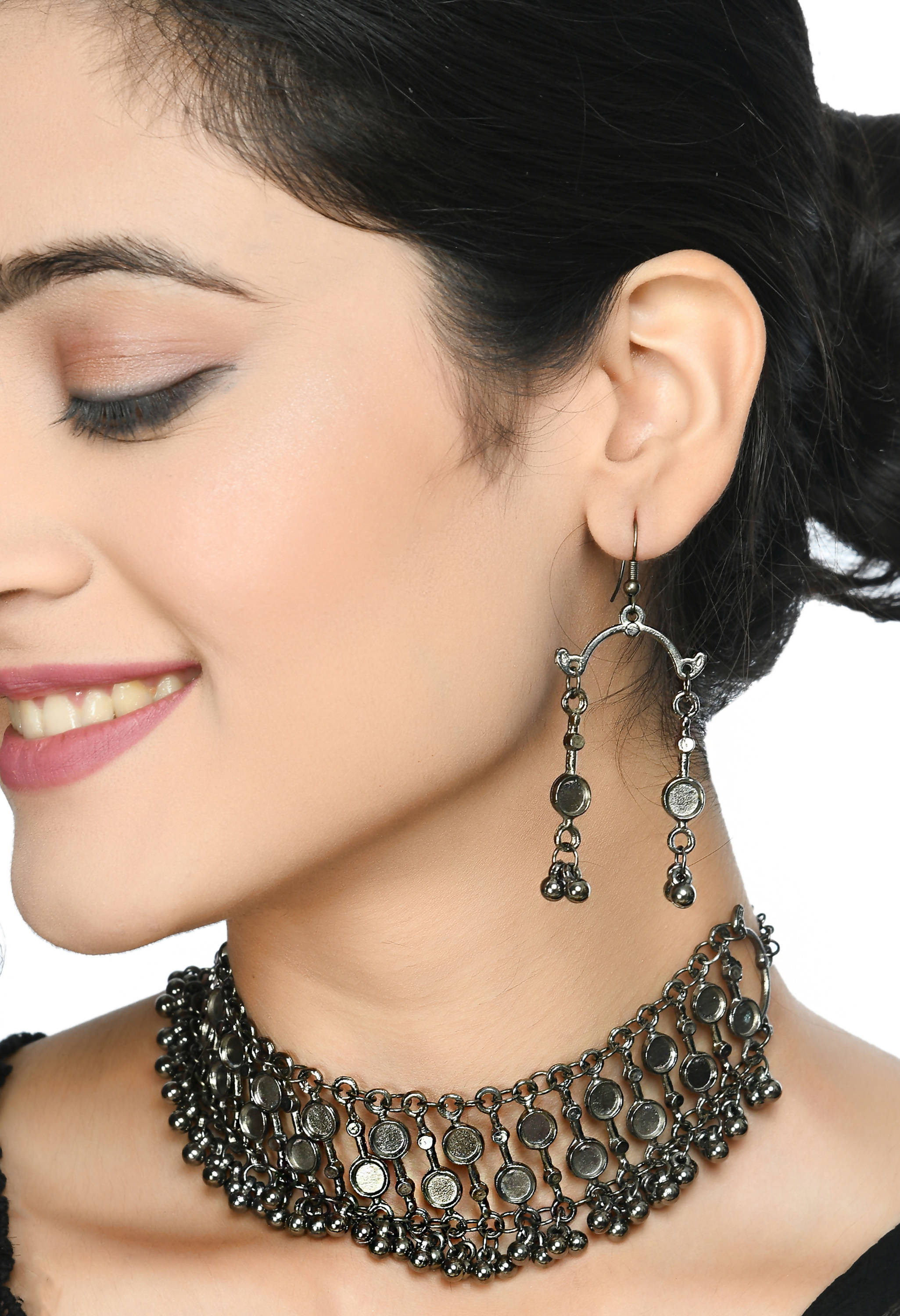 Trendia Necklace with Earrings & mirror D