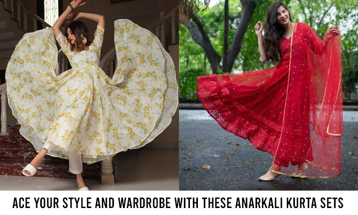Ace your style and wardrobe with these Anarkali kurta sets