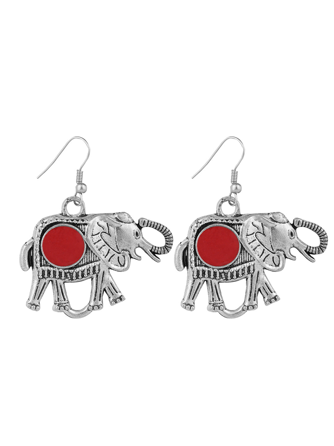 Women's Set Of 2 Oxidised And Brass Western Look Earring